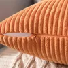 Taie d'oreiller Supersoft velours côtelé housse de coussin solide rayé jeter oreiller couvre étui décoratif pour canapé-lit salon décoration 220623