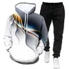 Two Piece Set Tracksuit Men Hooded Zipper Hoodies And Pants Autumn Winter Sweatshirt Outfit Men Clothing Casual Sportswear Suits 201128