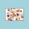 Breloques bijoux résultats composants nouveauté 21Mm forme ronde plate perles en pierre naturelle semi-précieuse pendentif charme pour la fabrication de collier A