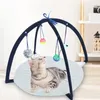 Кошачьи игрушки Портативные домашние животные интерактивные Diy House Складная палатка Смешная кровать коври