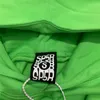 Green Foam Printing Sp5der Young Thug 555555 Angel Hoodie Men Women Spider Web Pattern Pullover Sweatshirts 220720