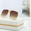 2022 클래식 골드 태도 선글라스 스퀘어 Sonnenbrille Mens 고급 색조 금속 증거 선글라스 선글라스 안경 세제 삼각형 시그니처 Lunette de Soleil