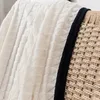 Couvertures 100% coton fourrure Double plis tricoté filetage couvre-lit Portable couverture voyage en plein air pique-nique couverture couvertures