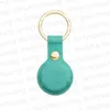 مصمم Airtag Case Pu Leather Key Chain Associors anti-lost device cover cover massing jotical keyyring car car bendant