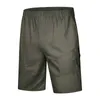 Men's Pants Mens Solid Color Button Casual All Match Shorts Fashionable Woven Cargo With Pockets SlipperMen's