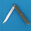 Allvin R5602 Flipper Folding Knife D2 Satin Tanto Point Blade Rostfritt stålplåtgrön G10 HANDE BALL LAWER Snabbt öppna fickknivar med nylonpåse