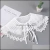 Papillon Accessori moda Pizzo bianco Colletto finto Sciarpa Scialle Camicia staccabile Abbigliamento donna Vintage Dhfsy