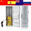 Compact Mini USB Fridge Freezer Cans Drink Beer Cooler Warmer Travel Car Office Use H220510
