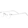 ファッションサングラスフレーム2022手作りメガネ男性のためのレトロラウンドフレームレススペクタクルフレームMyopiaチタン合金眼鏡