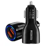 QC3.0 chargeur de voiture rapide pour téléphone portable double USB chargeur de voiture charge rapide 3.0 adaptateur de charge rapide Mini voiture téléphone chargeur USB