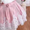 Cute Baby Flower Girls Abiti 2022 Pink Blue Lilla Toddler Kids Birthday Frist Comunione Holy Party Skirt Christmas Dress Lace cerimoniale 2022