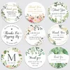 Personalized Round Circle Label StickersWaterproof153inch Custom Name Date Thank You Stickers for Bridal Shower Party Favors 220815
