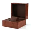 Watch Boxes & Cases Brown Wave Pattern Solid Wood Storage Box Luxury Wooden Display Dustproof Organizer Gift Packaging Deli22