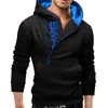 Vêtements de sport Mode Hommes Sweats À Capuche Printemps Automne Survêtement De Sport Vêtements D'extérieur Mâle Manteaux Fermeture Éclair Inclinée Sweats De Sport M-5XLGym