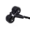 Nxy Sm Bondage New Prick 5 Row Spiked Wartenberg Pinwheel Pin piquer Ensation Wheel Roller Bdsm Torture Tool Sex Toys pour Couple 220423