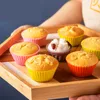 Stampi da forno 20 pz/set riutilizzabile stampo in silicone per cupcake a forma rotonda muffin cake cup cucina cottura bakeware fai da te strumenti di decorazionecottura