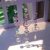 Crystal Wind Chime Moon Sun Catcher Diamond Prisms Pendant Dream Rainbow Chaser Hanging Drop Home Garden Decor Windchime