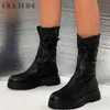 Boot New Brand Big Size 43 Femmina Piattaforma Ankle Punk Combat S per le donne Stylish Autumn Shoes Donna 220325