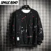 Singleroad Crewneck Sweatshirt Men Graffiti Print Hip Hop Harajuku Japanse streetwear zwarte hoodie mannen sweatshirt mannelijke hoodies LJ200918