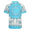 Moda masculina camisa casual verão design roupas femininas clássico formiga azul cc impressão camisas de manga curta listra t tamanho asiático M-3XL315B