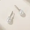 Charms 925 Stamped silver elegant crystal pearl dangle earrings for women luxury fashion jewelry party wedding engagement holiday gifts