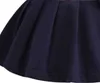 ベビーガールドレスラペルカレッジウィンドショートスリーブプリーツポロシャツスカートチルドカジュアルデザイナー服の子供服45pu