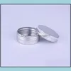 تعبئة زجاجات Office School Business Industrial Sell 500x15G Cosmetic Aluminium Jar 15ml Metal Tin for C Dhnv1