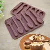 Anti-aanbak siliconen diy cake decoreren bakvorm 6 gat schep chocolade jelly ijs 3d snoepvorm cupcake