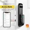 Fechaduras Tuya Home Eletrônico com WiFi Biométrico Fingerprint Smart Door Lock Digital Senha App Desbloquear Proteção de Segurança 220704