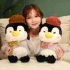 CM Kawaii Penguin klädd plysch leksak fylld docka vackra djur kudde mjuk baby för barn födelsedagspresent j220704