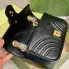 Mulheres Marmont Designer Bags 446744 bolsas de corrente Bolsa de couro real Crossbody Fashion ombro bolsa de ombro cl￡ssica Bolsa de telefone de arco -￭ris 2022 Top