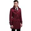 Trench da uomo Marca da uomo Casual antivento Inghilterra Primavera Slim Cappotto doppiopetto Soprabito Giacche da lavoro S-6xlMen's Viol22