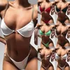 Women's Swimwear 2022 Metal Chain Sling Split Swimsuit European And American Sexy Women Three-point Bikini