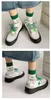 Scarpe eleganti da donna firmate piccole scarpe bianche trendy mocassini con plateau verde stringato casual scarpe da skate carine sandali 220318
