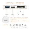 USB-C HUB USB C USB 3.1 Tipo C Hub com leitor de cartão USB3.0 Multi Splester para MacBook Pro Air Type-C Hub Combo