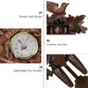 Horloges murales horloge coucou bois ornement en bois Coo suspendu oiseau artisanal Quartz rétro forêt HouseWall