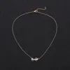 Łańcuchy Złoty srebrny naszyjnik motyla z cyrkonem lśniącym zwierząt choker imprezowy prezent dla kobiet 2022 biżuteria mody hurtownia