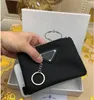 Luxury Designer Key Chain Nylon Canvas Pouch Men Women Mini Wallets Keychains Black Zip Pocket Purse Lover Card Holders Keyring Fashion Accessories + Boxes DJGN