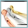 Scissors Hand Tools Home Garden Ll Stainless Steel Snuffers Candle Trimmers Rose Gold Candles Cutters Wick Trimmer Oi Dhqsn