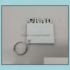 Keychains Fashion Accessories Sublimation Mom Dad Fam Party Favor Diy Blank Mdf Key Rings For Mother And Father Gift Wholesale Drop Delivery