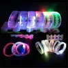 Pulsera con flash LED, juguete de descompresión, pulseras con burbujas iluminadas coloridas, favores de fiesta, pulsera acrílica iluminada, pulsera intermitente