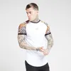 Men's T-Shirts 2022 T-shirt Summer Man Fashion Shoulder Leopard Casual Bodybuilding Blouse Crew Neck