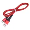 Micro USB Type C Cable 1M شحن سريع كابلات نايلون لـ Samsung Xiaomi Huawei Android Sync Sync Cord Wire