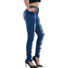 Frauen Jeans 2022 Herbst Frauen Hosen Ripped Hollow Out High Wasit Skinny Bleistift Lange für Outfit