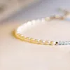 Chaîne à maillons bleu clair aigue-marine bracelets avec perle d'imitation femmes mode élégant Unique pour fille bijoux en pierre naturelle GiftLink Lars22