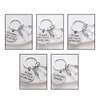 Keychains European e American Fashion implica uma chave de fenda de chaves de ferramenta Round Mini