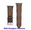 Designer smart watch Straps For watch band Series 1 2 3 4 5 6 38mm 40mm 42mm 44mm PU leather SmartWatches Strap Replacement With Adapter Connector accessories2635918