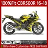 Einspritzkarosserie für HONDA Black Gold CBR500CC CBR 500 CC 500R Black Gold 2016-2018 111No.151 CBR500 R RR 500CC Karosserie CBR500R 16 17 18 CBR500RR 2016 2017 2018 OEM-Verkleidung