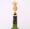 Metal Wine Stoppers Bar Tools Creatieve ananasvorm Champagne Bottle Stopper Wedding Guest Geschenken Souvenir Geschenkdoos Verpakking SN4512