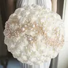 Dekoracyjne kwiaty wieńce 1PC/LOT Cream Bride Wedding Flower with Diamond for PartyDecorative